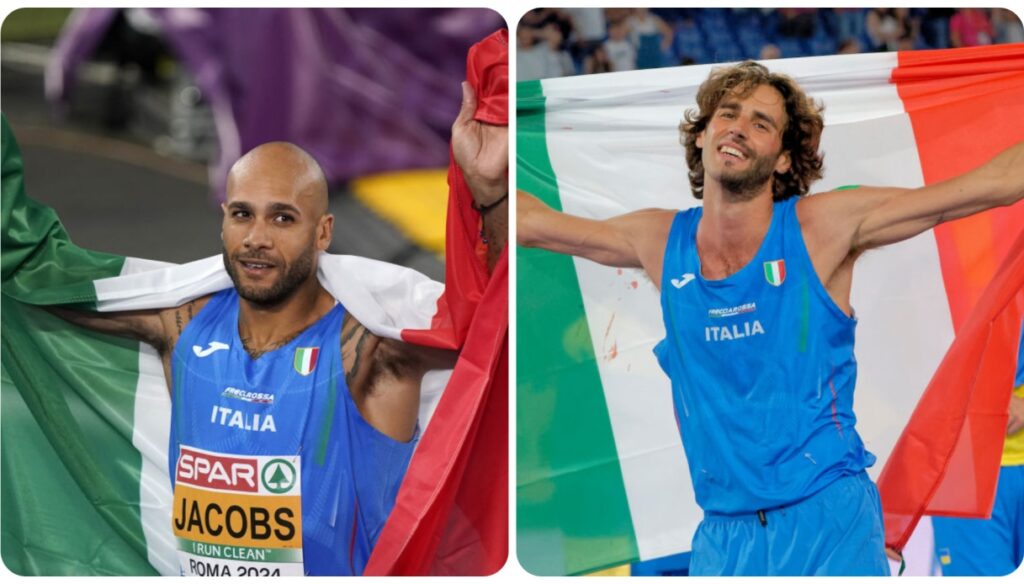 Marcell Jacobs and Gianmarco Tamberi italia olympics